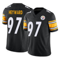 Johmsee P.Steelers #97 Cameron Heyward Player Black Limited Vapor F.U.S.E. Home Game Stitched Jerseys