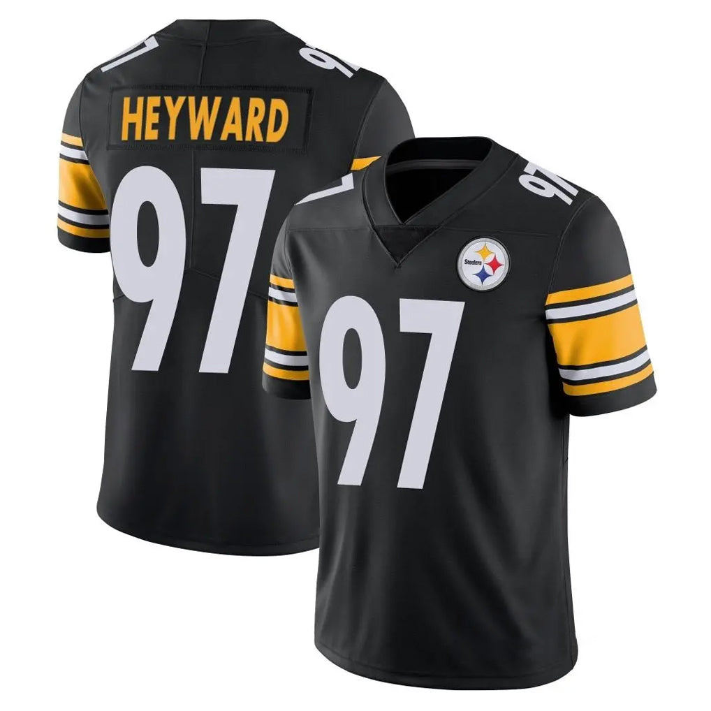 Johmsee P.Steelers #97 Cameron Heyward Player Black Limited Vapor Untouchable Home Game Stitched Jerseys