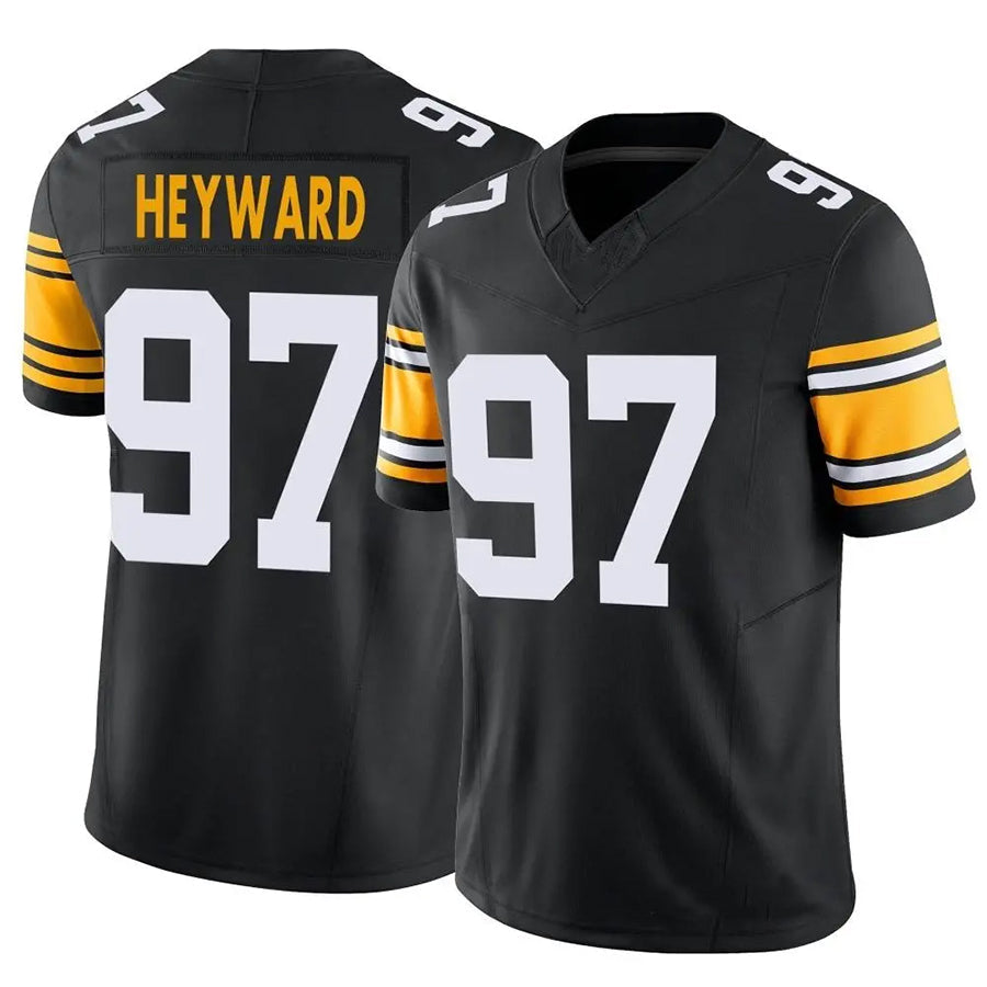 Johmsee P.Steelers #97 Cameron Heyward Player Black Vapor F.U.S.E. Limited Stitched Jerseys