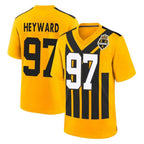 Johmsee P.Steelers #97 Cameron Heyward Player Gold Limited 1933 Throwback Home Game Stitched Jerseys