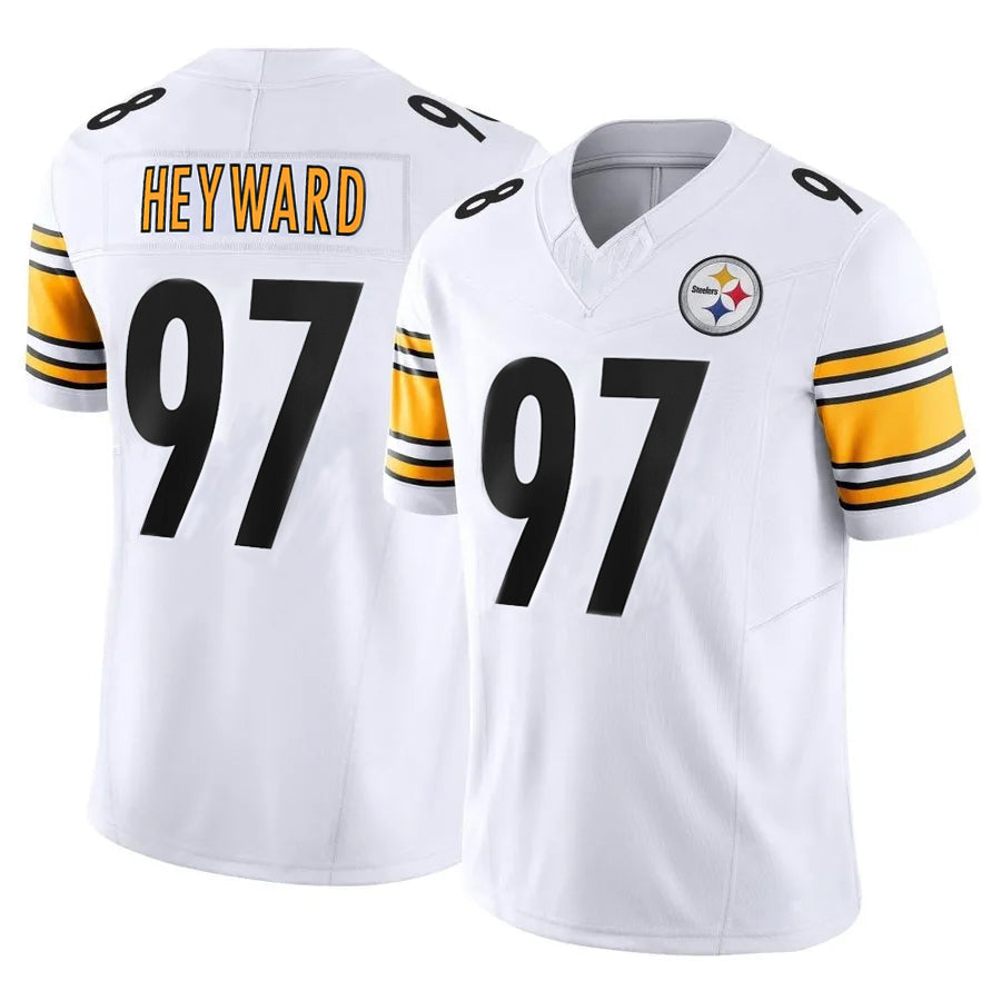 Johmsee P.Steelers #97 Cameron Heyward Player White Vapor F.U.S.E. Limited Stitched Jerseys
