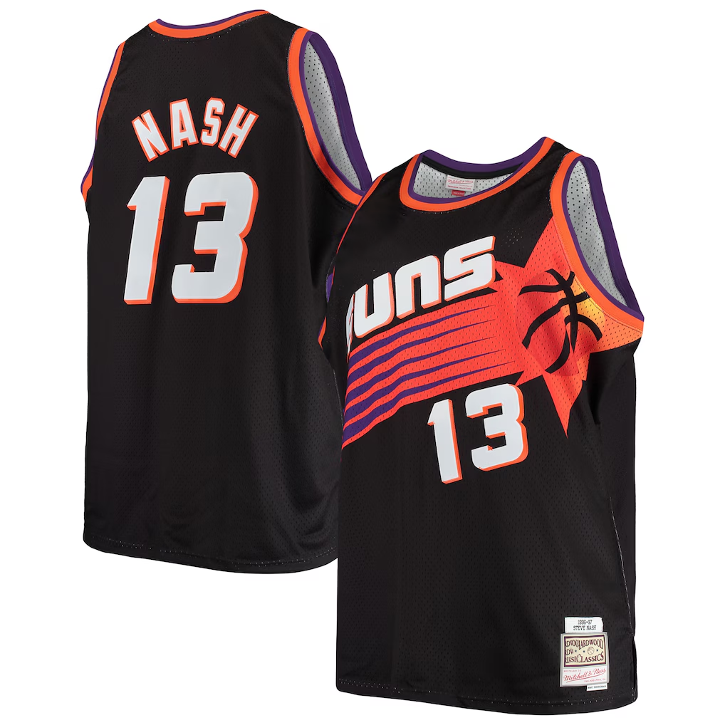 Johmsee P.Sunss #13 Steve Nash Mitchell & Ness Black 1996-1997 Big & Tall Hardwood Classics Swingman Jerseys