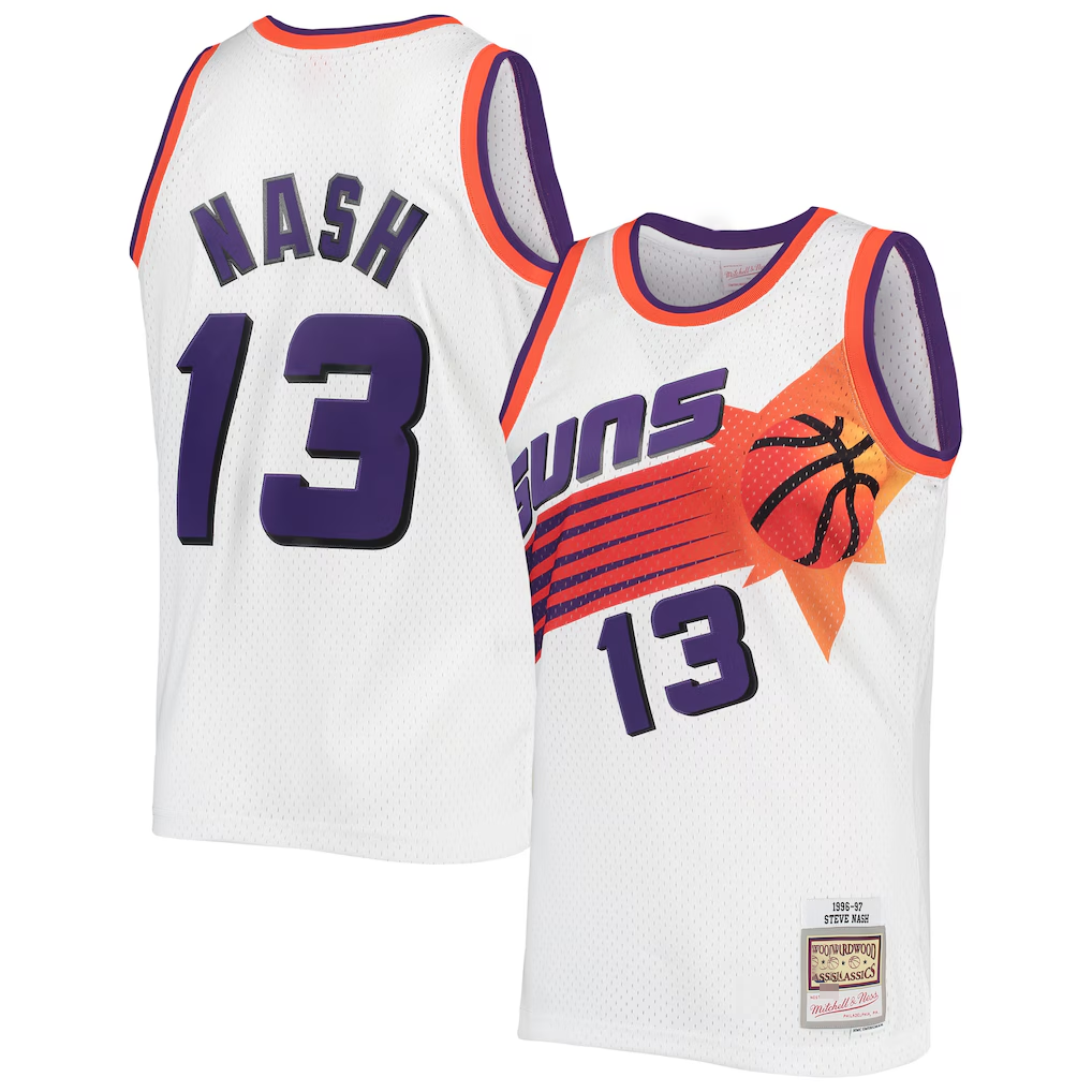 Johmsee P.Sunss #13 Steve Nash Mitchell & Ness White 1996-1997 Hardwood Classics Swingman Jerseys