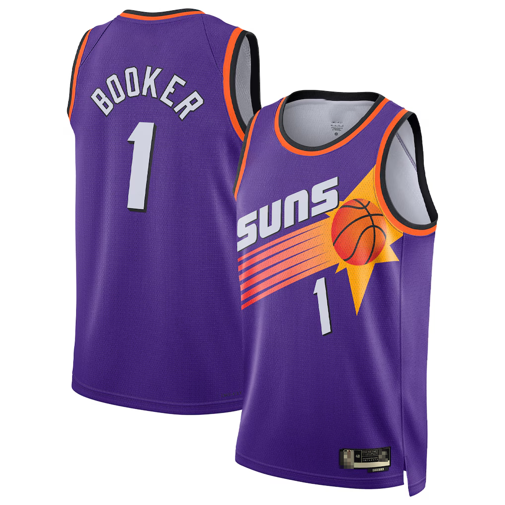 Johmsee P.Sunss #1 Devin Booker Purple Swingman Jerseys - Classic Edition