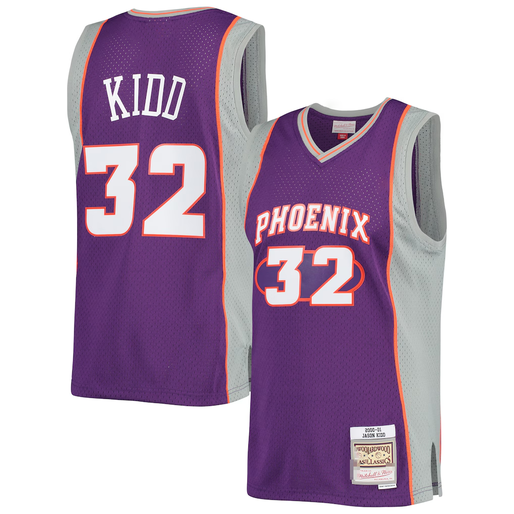 Johmsee P.Sunss #32 Jason Kidd Mitchell & Ness Purple Big & Tall Hardwood Classics 2000-2001 Swingman Jerseys