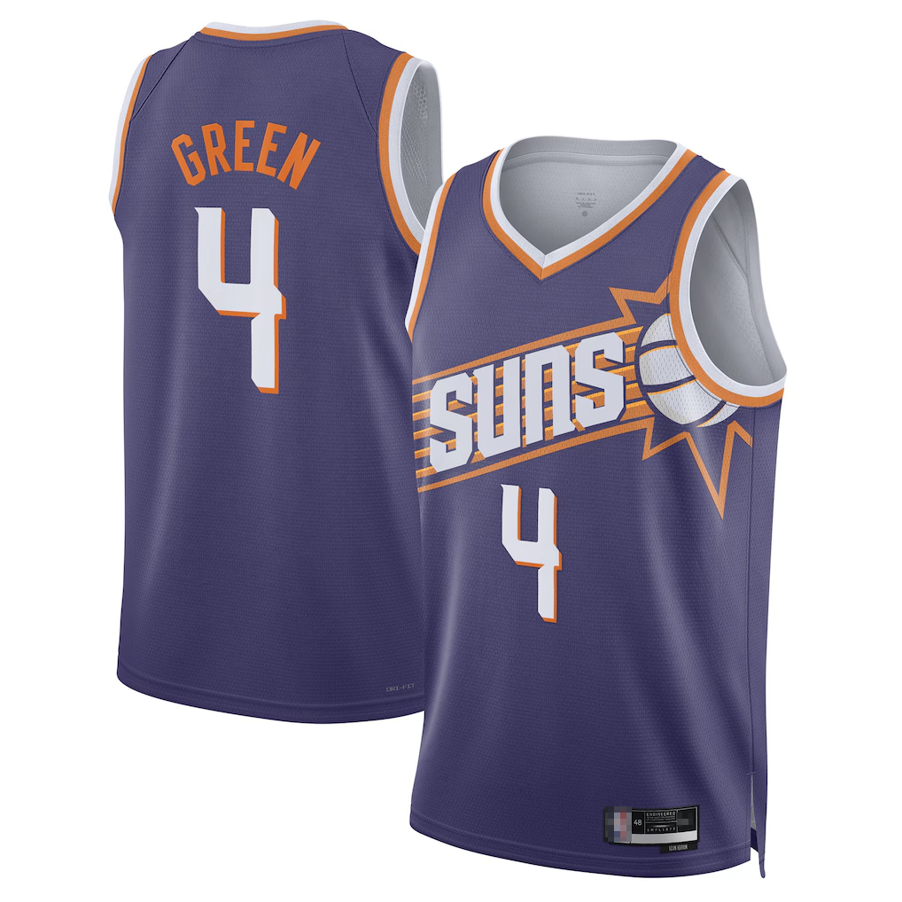 Johmsee P.Sunss #4 Jalen Green Purple Swingman Jerseys - Icon Edition