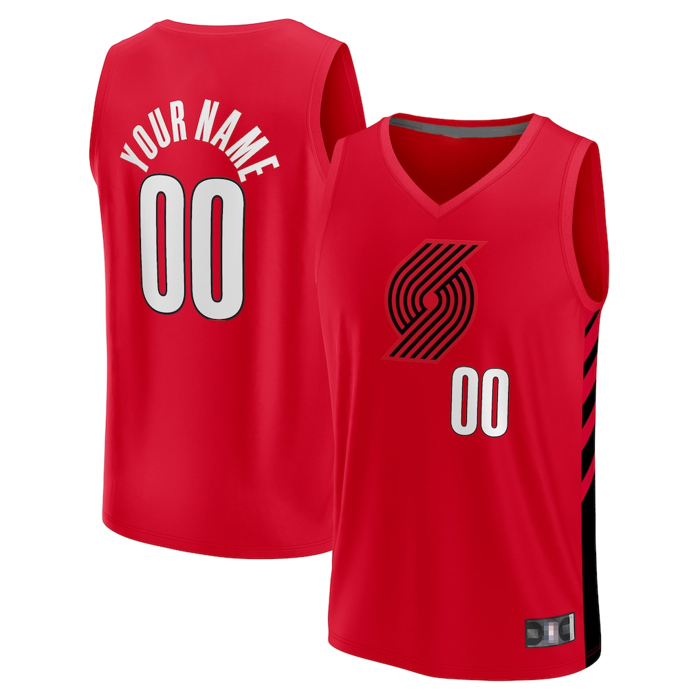 Johmsee PT.Blazers Fanatics Red Fast Break Replica Jerseys - Statement Edition