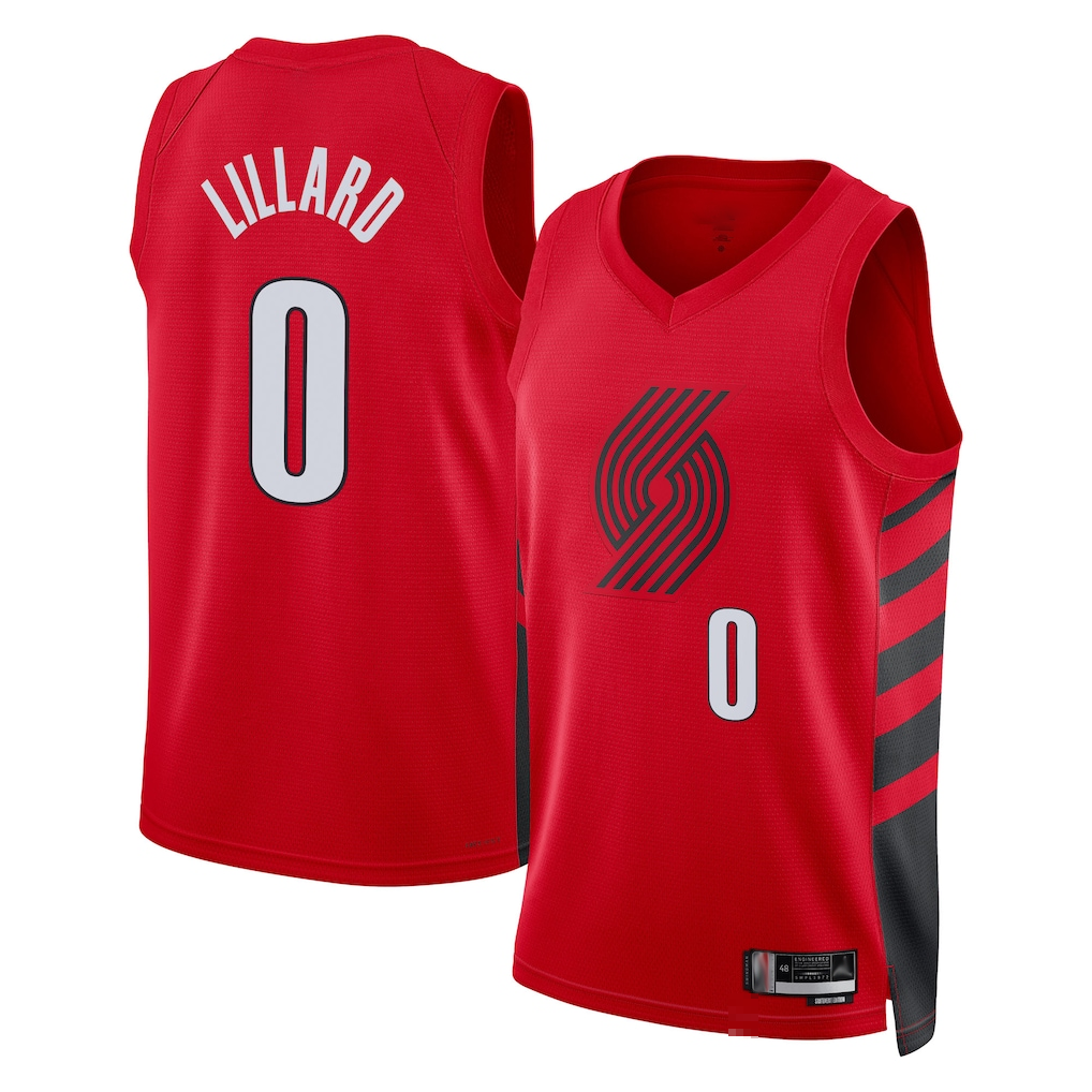 Johmsee PT.Blazers #0 Damian Lillard White Swingman Jerseys - Association Edition