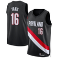 Johmsee PT.Blazers #16 Yang Hansen Black Swingman Jerseys - Icon Edition