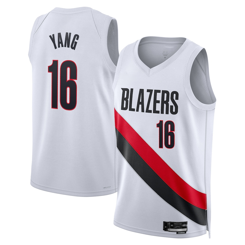 Johmsee PT.Blazers #16 Yang Hansen White Swingman Jerseys - Association Edition