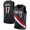 Johmsee PT.Blazers #17 Shaedon Sharpe Black Swingman Jerseys - Icon Edition