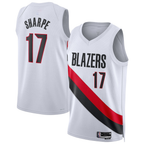 Johmsee PT.Blazers #17 Shaedon Sharpe White Swingman Player Jerseys - Association Edition