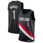 Johmsee PT.Blazers #1 Ja Morant Black Swingman Jerseys - Icon Edition