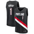 Johmsee PT.Blazers #1 Ja Morant Fanatics Black Fast Break Jerseys - Icon Edition