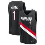Johmsee PT.Blazers #1 Ja Morant Fanatics Black Fast Break Jerseys - Icon Edition