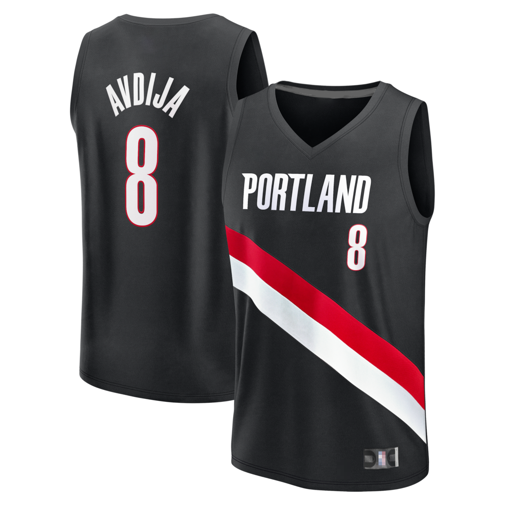 Johmsee PT.Blazers #8 Deni Avdija Fanatics Black Fast Break Replica Jerseys - Icon Edition