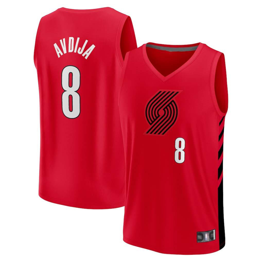 Johmsee PT.Blazers #8 Deni Avdija Fanatics Red Fast Break Player Jerseys - Statement Edition