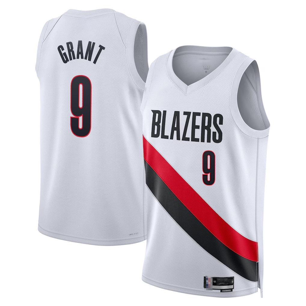 Johmsee PT.Blazers #9 Jerami Grant White Swingman Jerseys - Association Edition