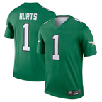 Johmsee P,Eagles #1 Jalen Hurts Player Kelly Green Legend Stitched Jerseys