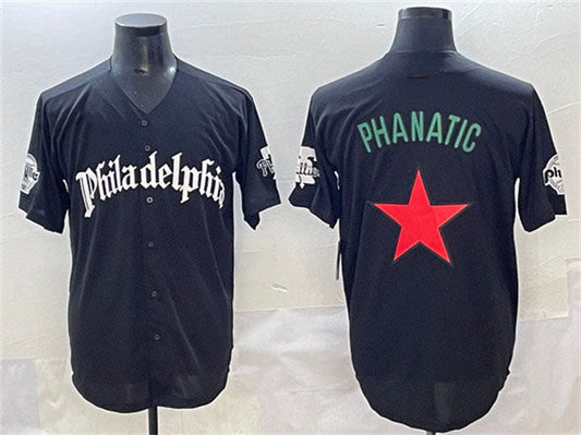 Philadelphia Phillies Black Gothic Phanatic Vapor Limited Stitched Baseball Jersey