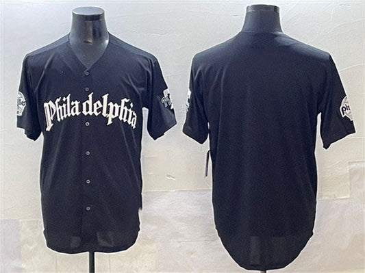 Philadelphia Phillies Blank Black GOTHIC Vapor Limited Stitched Baseball Jersey