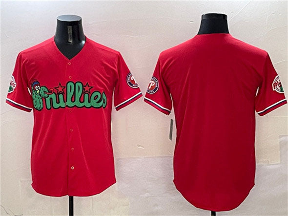Philadelphia Phillies Blank Red Phanatic Limited Stitched Baseball Jersey