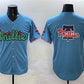 Philadelphia Phillies Team Big Logo Light Blue Phanatic Limited Stitched Baseball Jersey