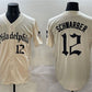 Philadelphia Phillies #12 Kyle Schwarber Cream Gothic Vapor Limited Stitched Baseball Jersey