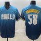 Philadelphia Phillies #58 Seranthony Domínguez Blue 2024 City Connect Limited Stitched Baseball Jersey