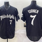 Philadelphia Phillies #7 Trea Turner Black Gothic Vapor Limited Stitched Baseball Jersey