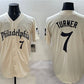 Philadelphia Phillies #7 Trea Turner Cream Gothic Vapor Limited Stitched Baseball Jersey