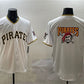 Pittsburgh Pirates Team Big Logo White Home Limited Stitched Baseball Jersey