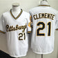 Pittsburgh Pirates #21 Roberto Clemente White Stitched Baseball Jersey