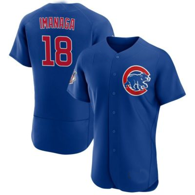 CHC Cubs #18 Away Imanaga  Royal Cool Base Stitched Baseball Jersey