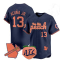 Johmsee A.Braves #13 Ronald Acuna Jr. NavyThe Big Peach Vapor Stitches Personalized Jersey
