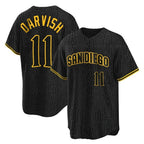 Johmsee S.Diego Padres #11 Yu Darvish Player Black Snake Skin City Home Game Stitched Jerseys