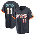 Johmsee S.Diego Padres #11 Yu Darvish Player Obsidian 2026 City Connect Home Game T-shirt Stitched Jerseys