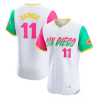 Johmsee S.Diego Padres #11 Yu Darvish Player White City Connect Home Limited Elite Stitched Jerseys