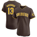 Johmsee S.Diego Padres #13 Manny Machado Player Brown Home Limited Elite Stitched Jerseys