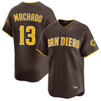 Johmsee S.Diego Padres #13 Manny Machado Player Brown Home Limited Stitched Jerseys