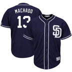Johmsee S.Diego Padres #13 Manny Machado Player Navy Cool Base Game Stitched Jerseys