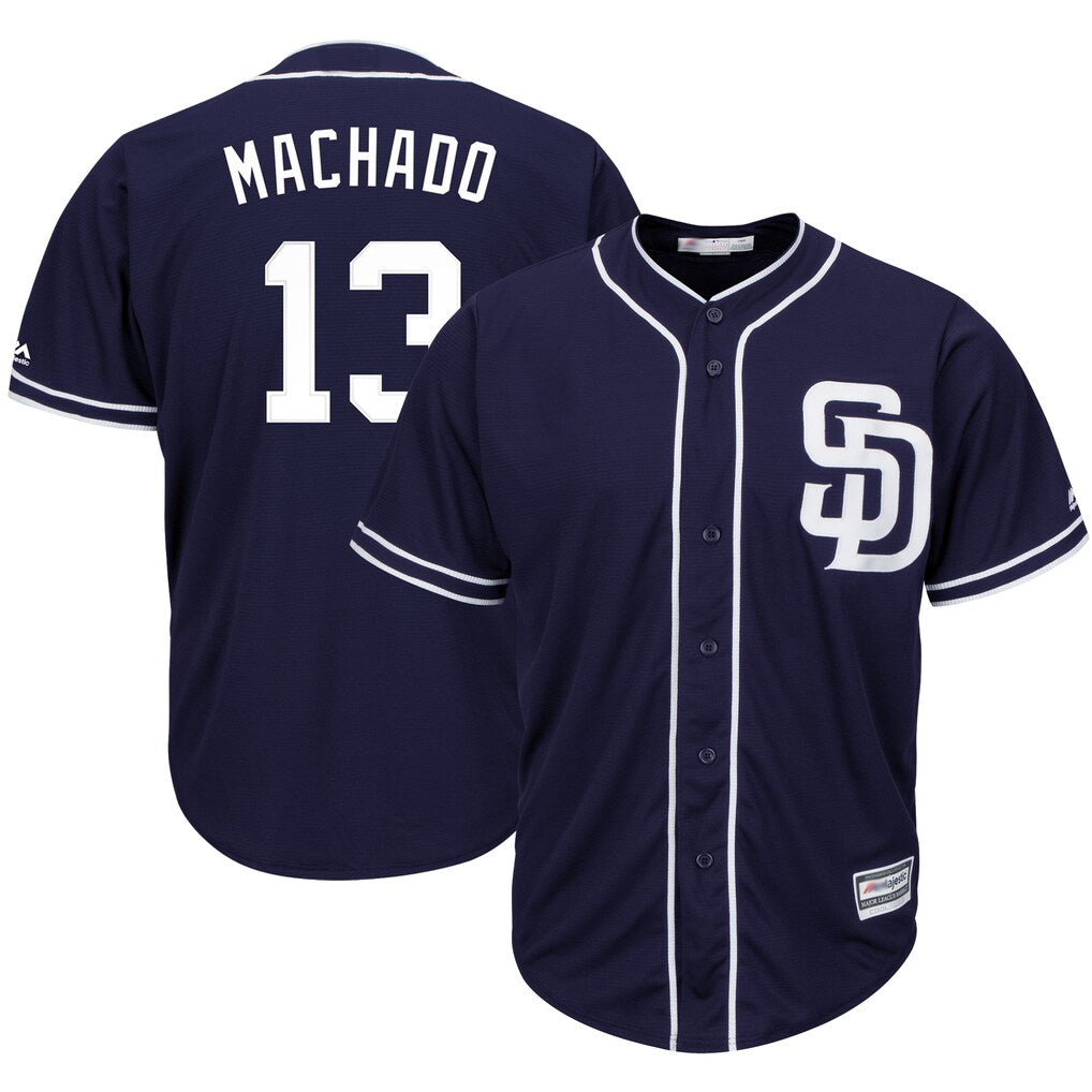 Johmsee S.Diego Padres #13 Manny Machado Player Navy Cool Base Game Stitched Jerseys