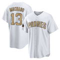 Johmsee S.Diego Padres #13 Manny Machado Player White Replica All-Star Game Home Stitched Jerseys