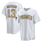 Johmsee S.Diego Padres #13 Manny Machado Player White Replica All-Star Game Home Stitched Jerseys