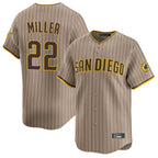 Johmsee S.Diego Padres #22 Mason Miller Player Khaki Home Limited Stitched Jerseys