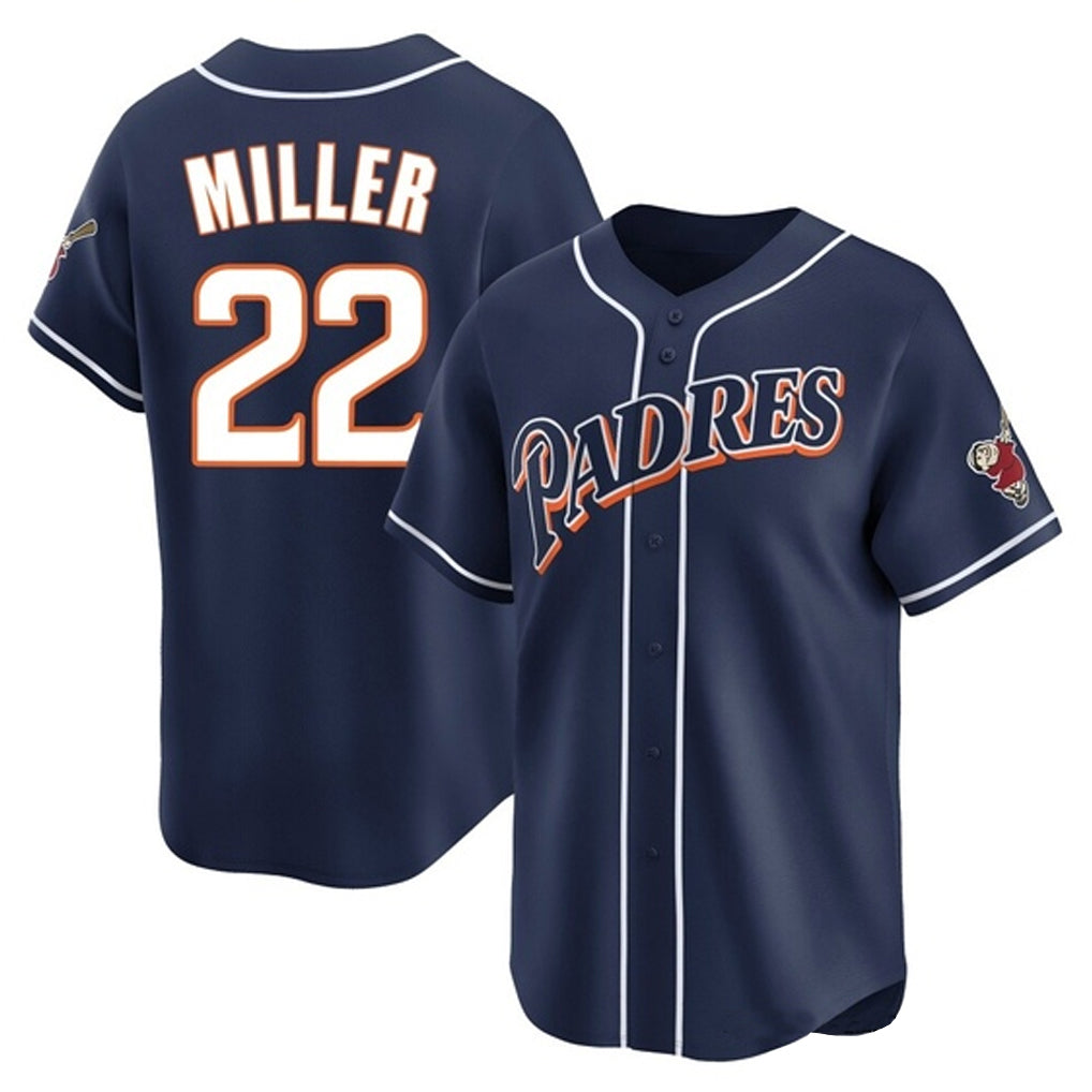 Johmsee S.Diego Padres #22 Mason Miller Player Navy Cooperstown Collection Limited Home Stitched Jerseys