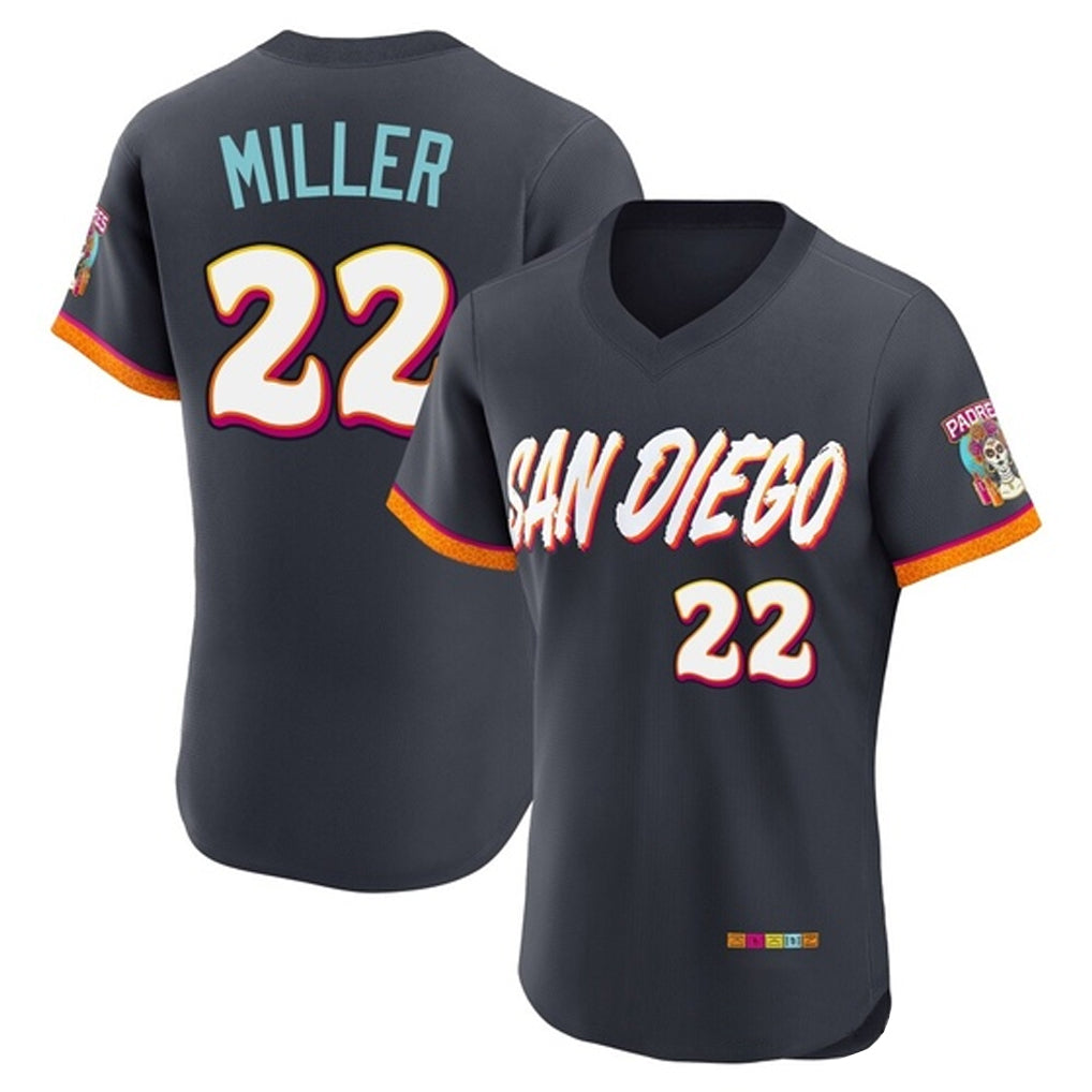 Johmsee S.Diego Padres #22 Mason Miller Player Obsidian 2026 City Connect Home Limited Elite T-shirt Stitched Jerseys