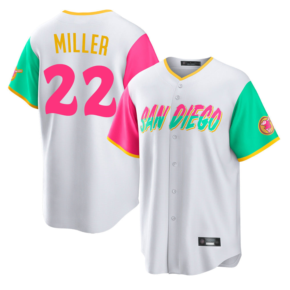 Johmsee S.Diego Padres #22 Mason Miller Player White City Connect Home Game Stitched Jerseys