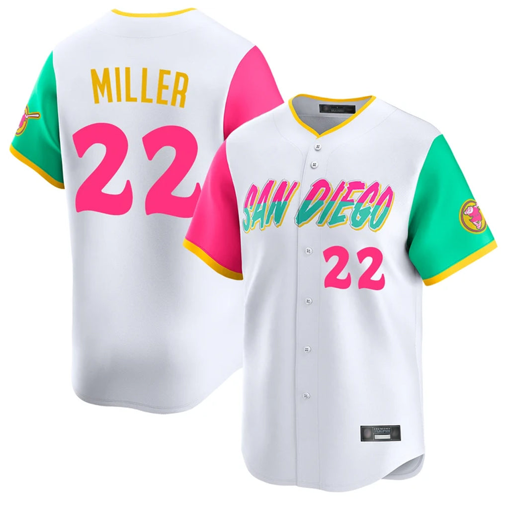 Johmsee S.Diego Padres #22 Mason Miller Player White City Connect Home Limited Stitched Jerseys