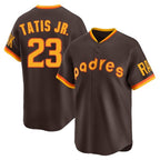 Johmsee S.Diego Padres #23 Fernando Tatis Jr Player Brown Home Cooperstown Collection Replica Game Stitched Jerseys